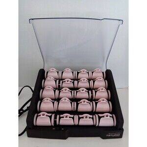 Remington T Studio Set 20 Flocked Hot Rollers Clips Curlers Works Pageants